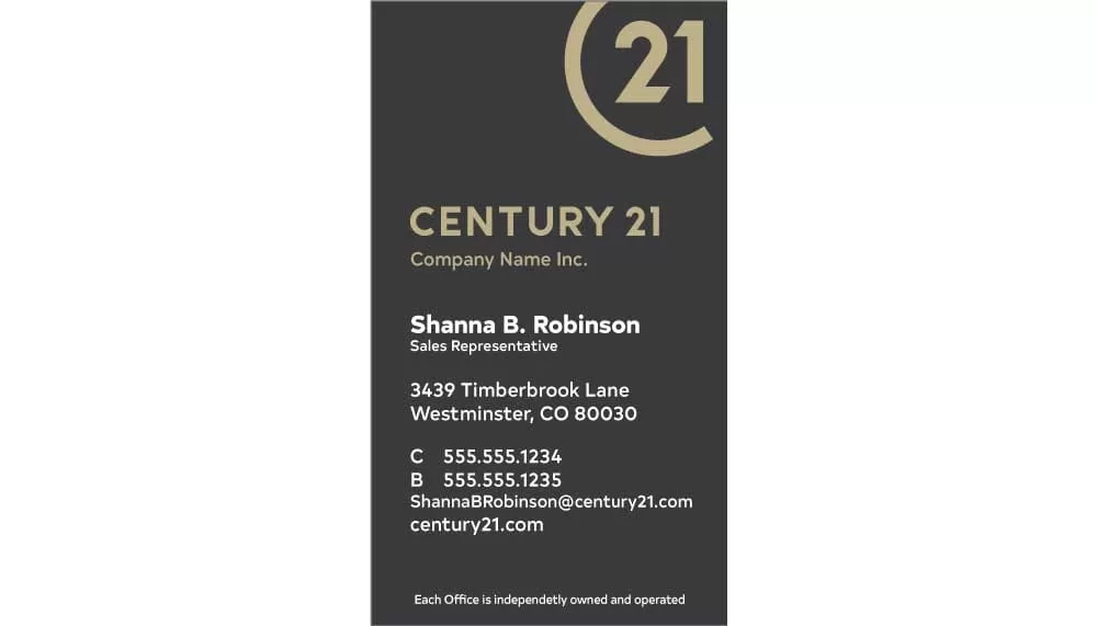 Century 21 – 04 business card
