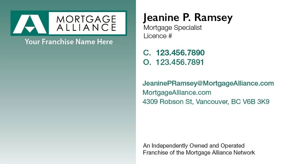 Mortgage Alliance – 02 business card