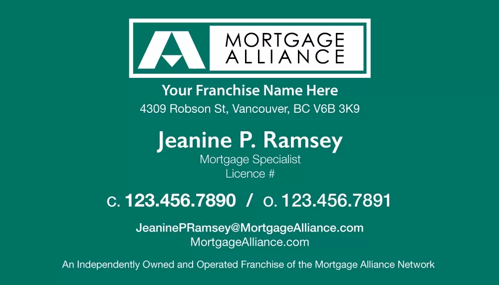Mortgage Alliance – 15 business card